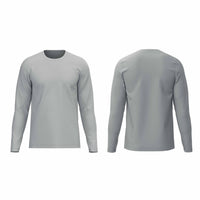 Men's Long Sleeve T-shirt With Angled Seams - Blue Associates Sportswear
