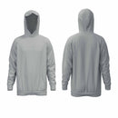 Men's Raglan Sleeve Sweatshirt Hoody With Angled Seams - Blue Associates Sportswear