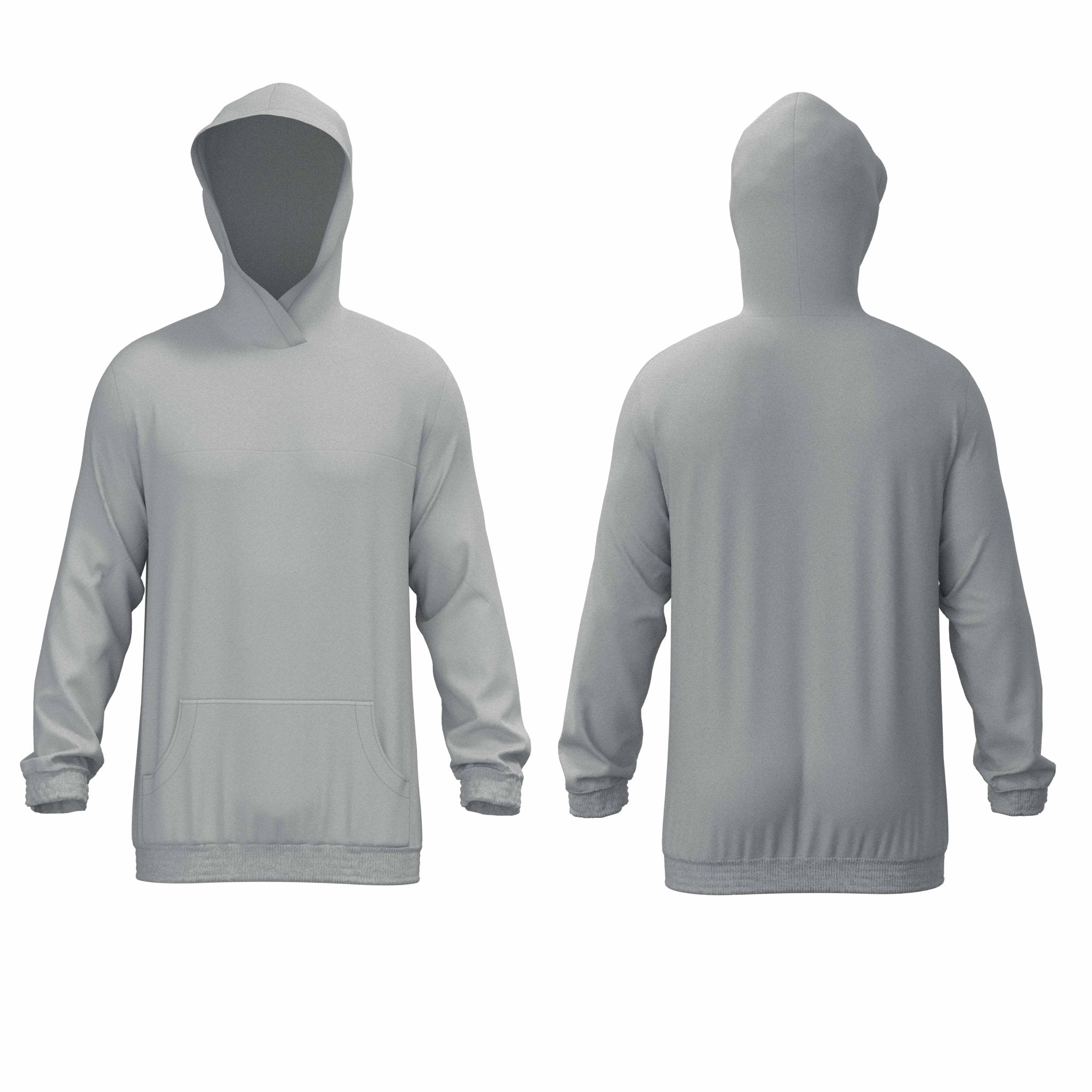 Men's Sweatshirt Hoody With Angled Seams