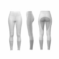 Plain Women's Riding Leggings With Side Pockets - Blue Associates Sportswear