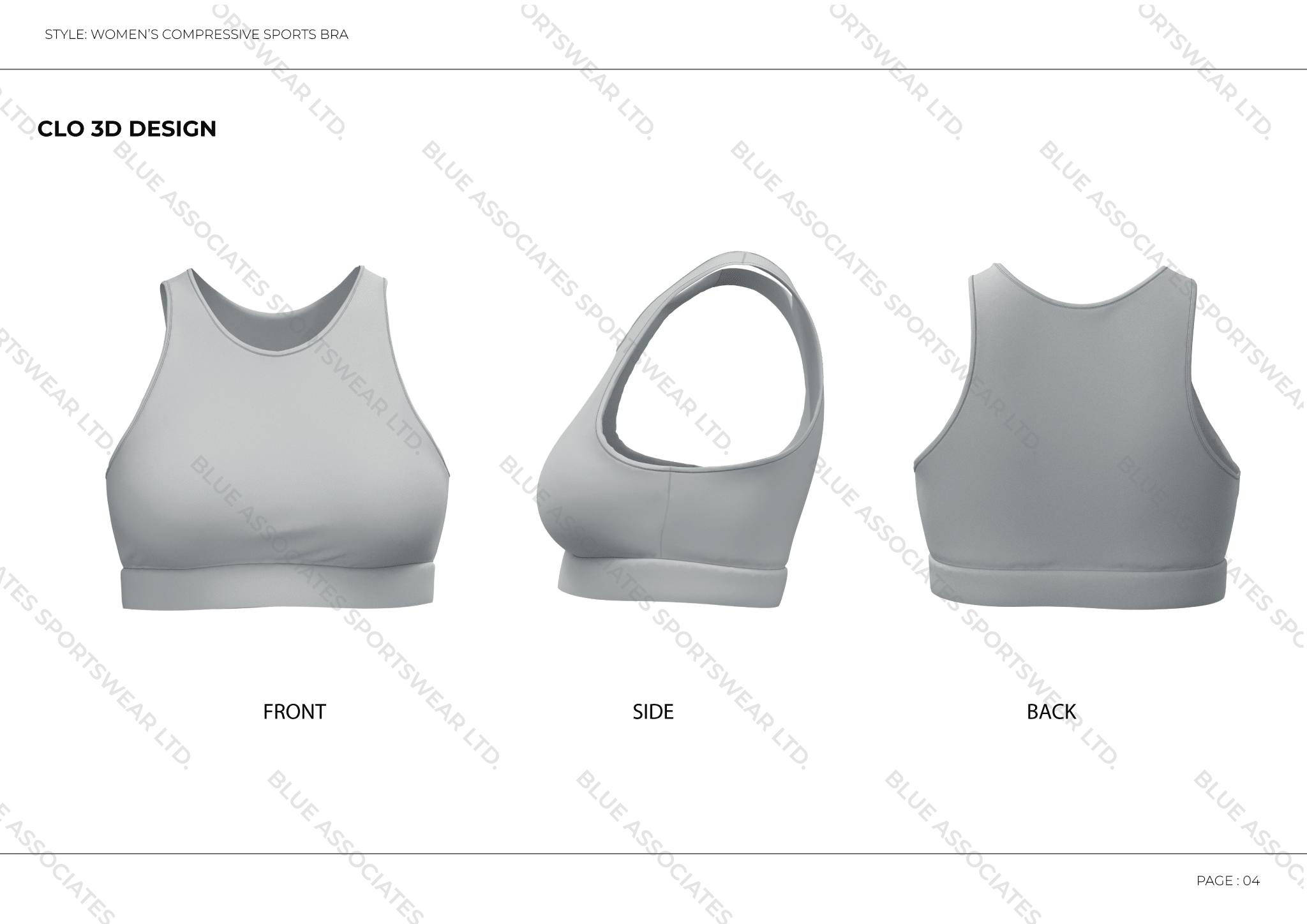 Women's 1/4 Zip Sleeveless Base Layer - Blue Associates Sportswear