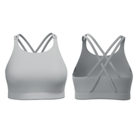 Womens Compression Sports Bra - Back Strap Detail - Blue Associates Sportswear