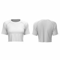 Women's Crop Top Raglan Sleeves - Blue Associates Sportswear