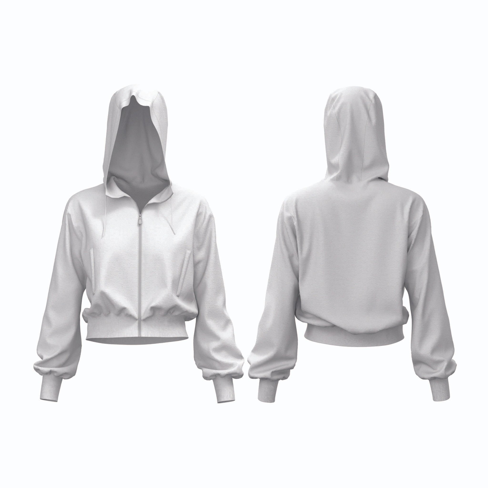 Women's Cropped Sweatshirt Hoody