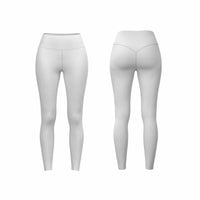 Womens High Waisted Leggings With a V - Shaped Waistband - Blue Associates Sportswear