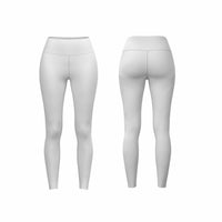 Women's High Waisted Plain Leggings - Blue Associates Sportswear